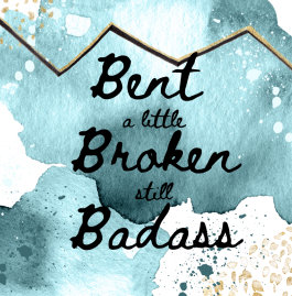 New ST013 Bent Broken Badass Sticker